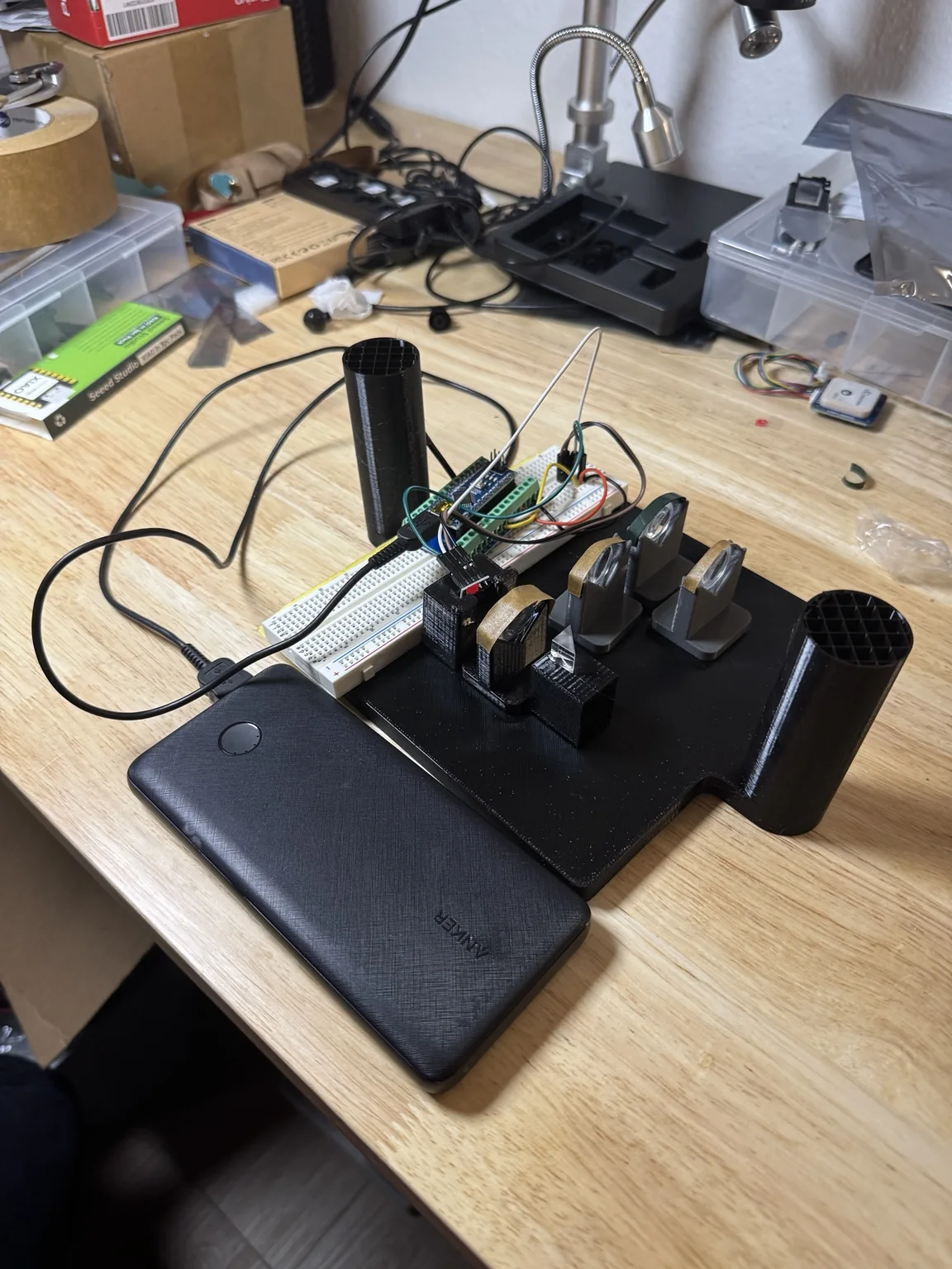 My working AR optics prototype on the bench